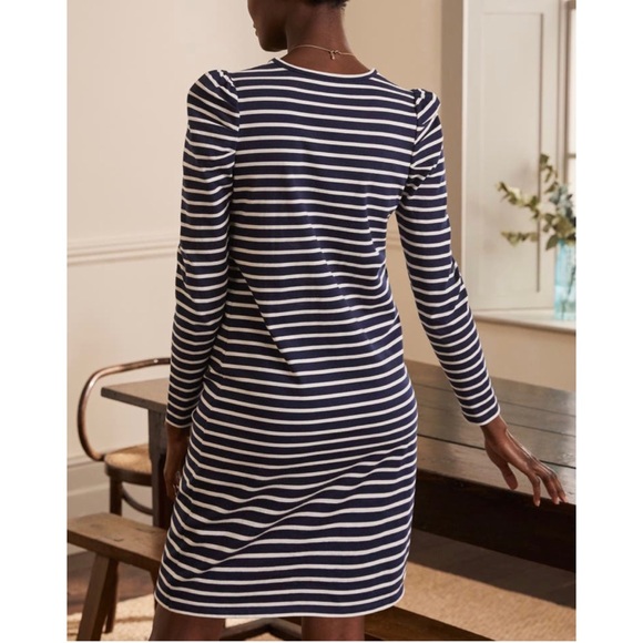 NWT Boden Imogen Breton Long Sleeve Dress in Navy / Ivory (size 6) - Picture 4 of 10